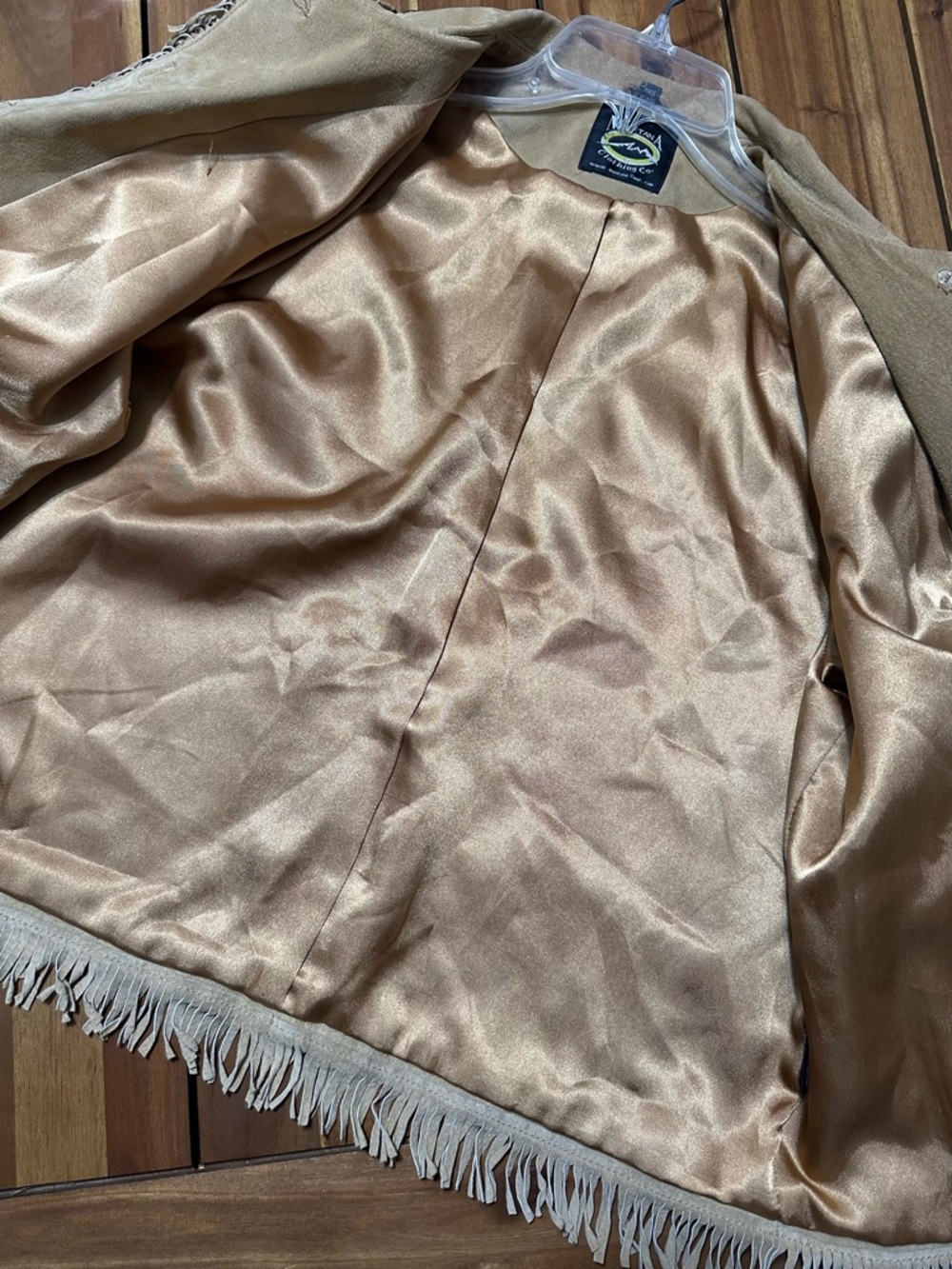 Boho Tan Suede Fringe & Stud Western Leather Jacket - Picture 3 of 9